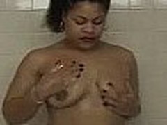 Corpulent gazoo playgirl receives in the shower and sets up her cam to film herself getting cleaned up. She soaps up her thick body, paying peculiar attention to the huge tits and fat snatch and making sure they are spotless!